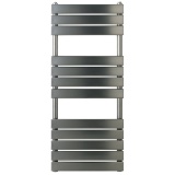 JTP Hix Brushed Black 1200mm x 500mm Towel Radiator Cut Out